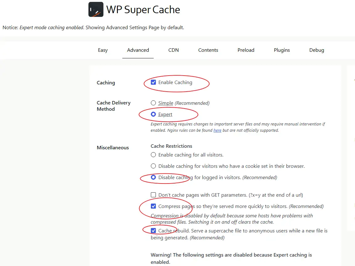 Enabling Expert Mode